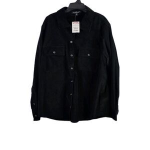 NWT Velvet Heart Women's XL Black Long Sleeve Button Down Shirt